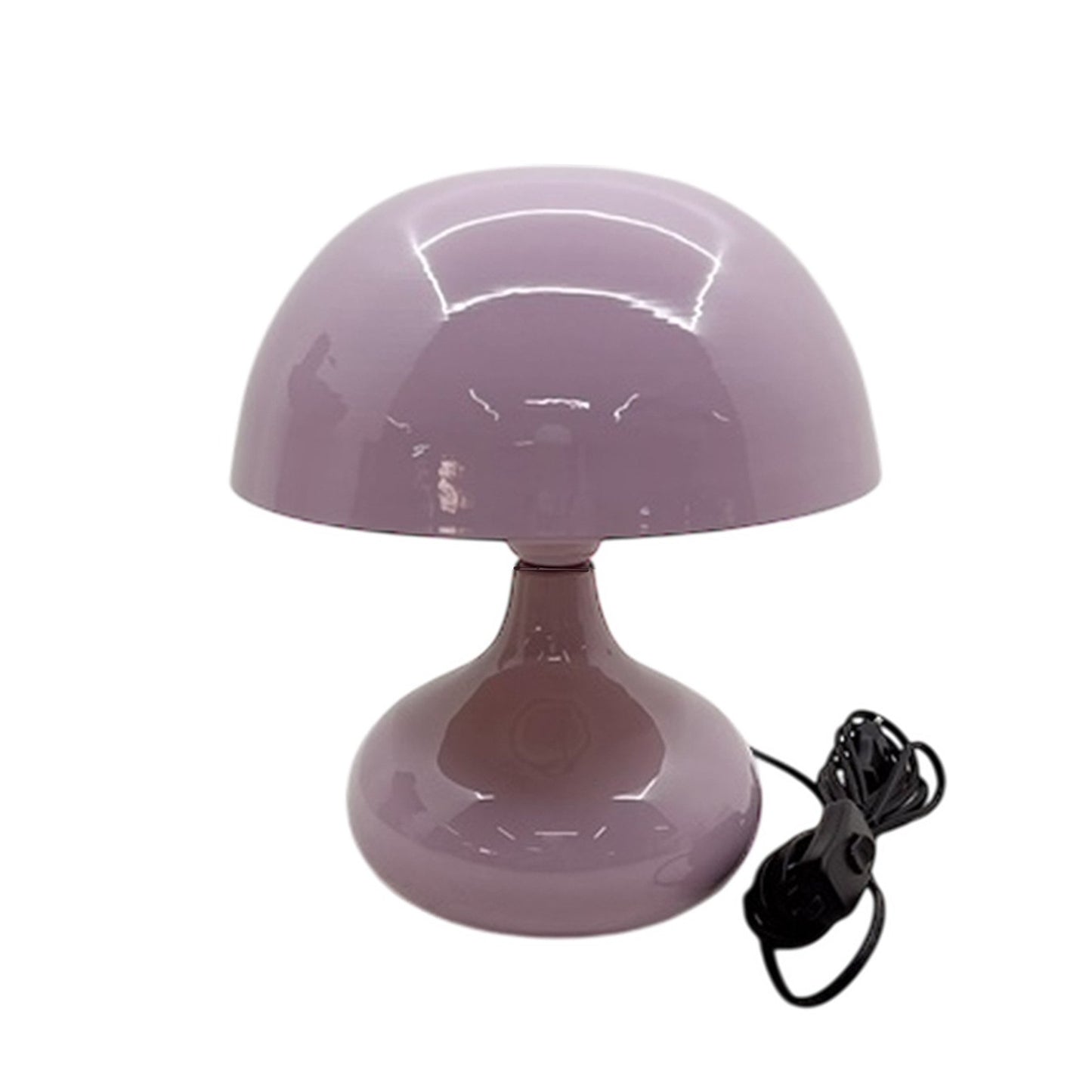 Lila metalen tafellamp By Mooss Enamel Ø18 cm met hoogglans afwerking