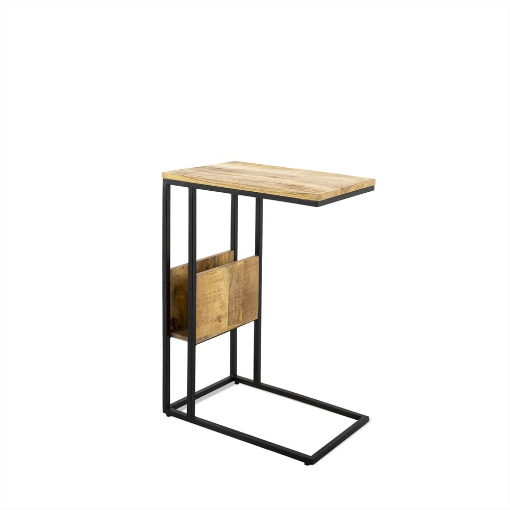 Bank bijzettafel met rek – praktisch statement voor je interieur