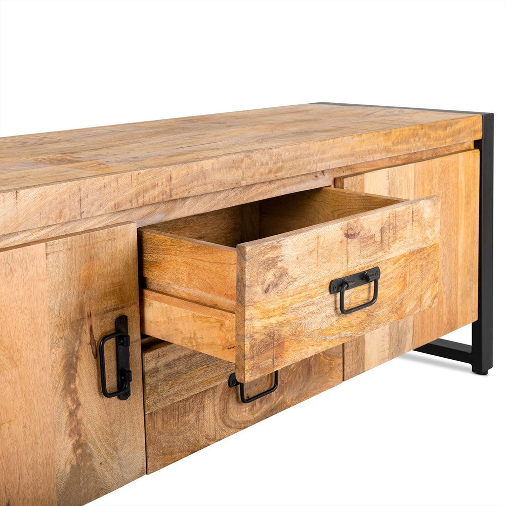 Britt tv-meubel 150 cm – massief mango hout met karakter