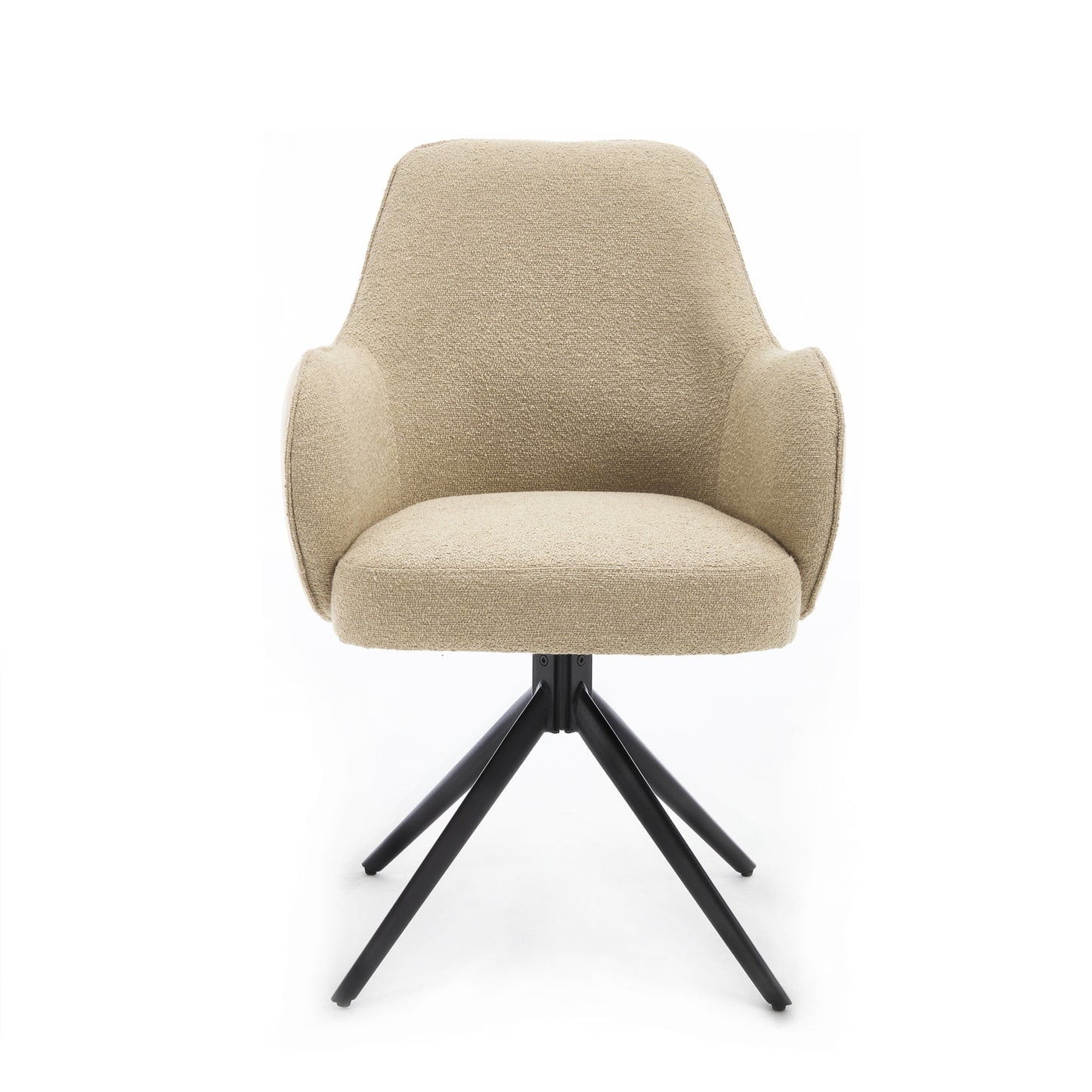 Eetkamerstoel Kyler – luxe statement stoel in beige & crème