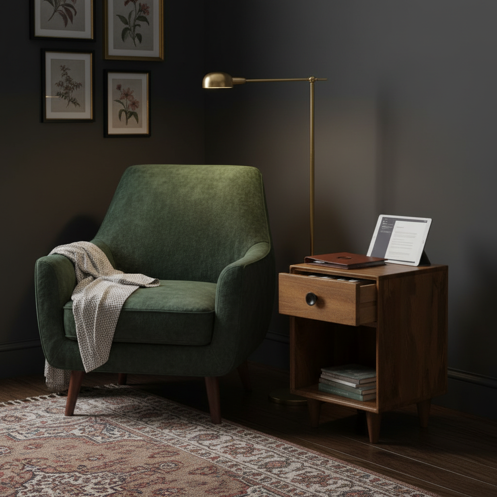 Retro houten nachtkastje | by Mooss | Sfeervol & functioneel