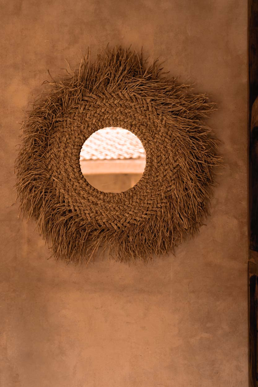 Waterhyacint Spiegel Naturel: De Tactiele Warmte voor Uw Woning.