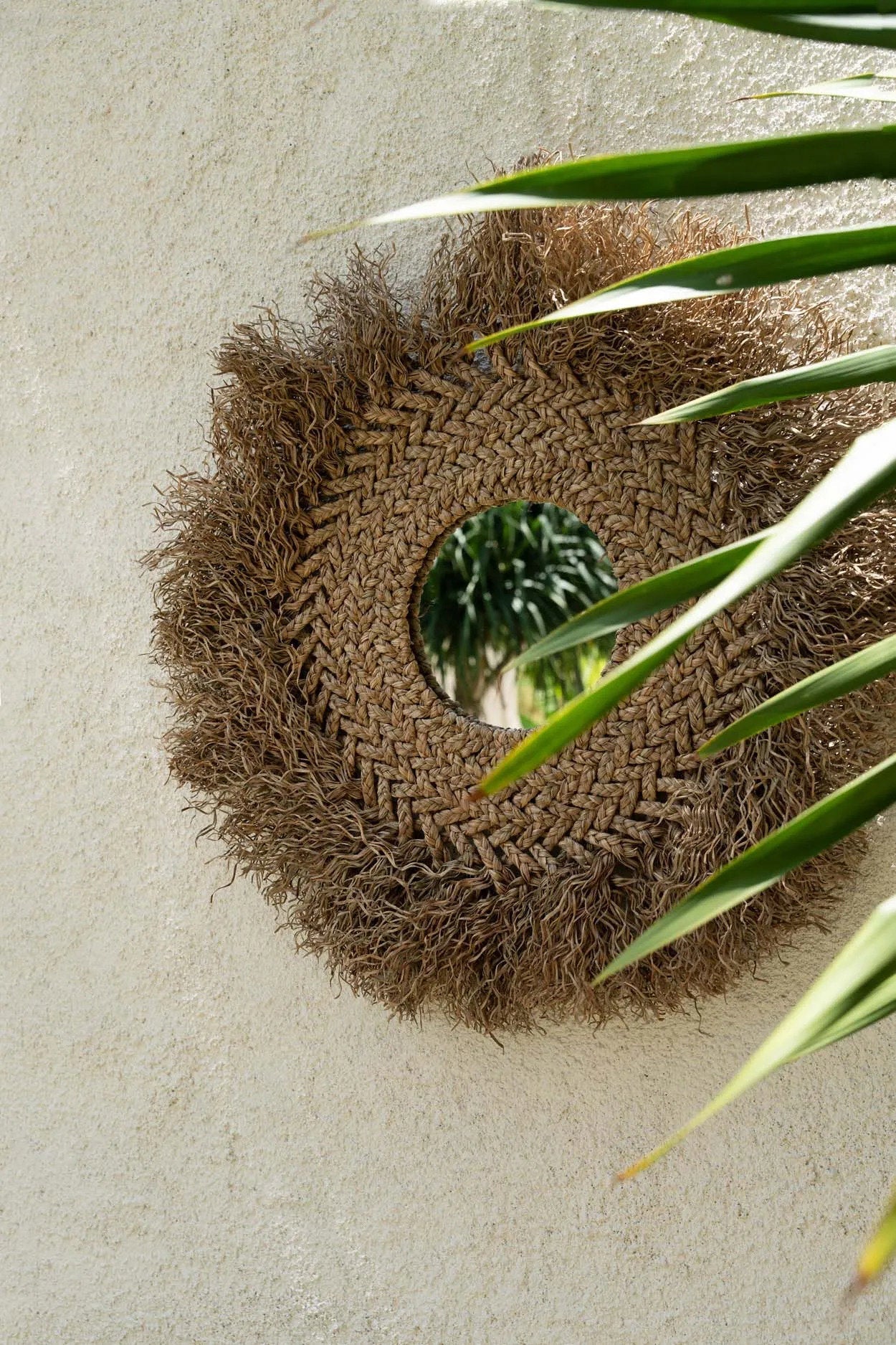 Waterhyacint Spiegel Naturel: De Tactiele Warmte voor Uw Woning.