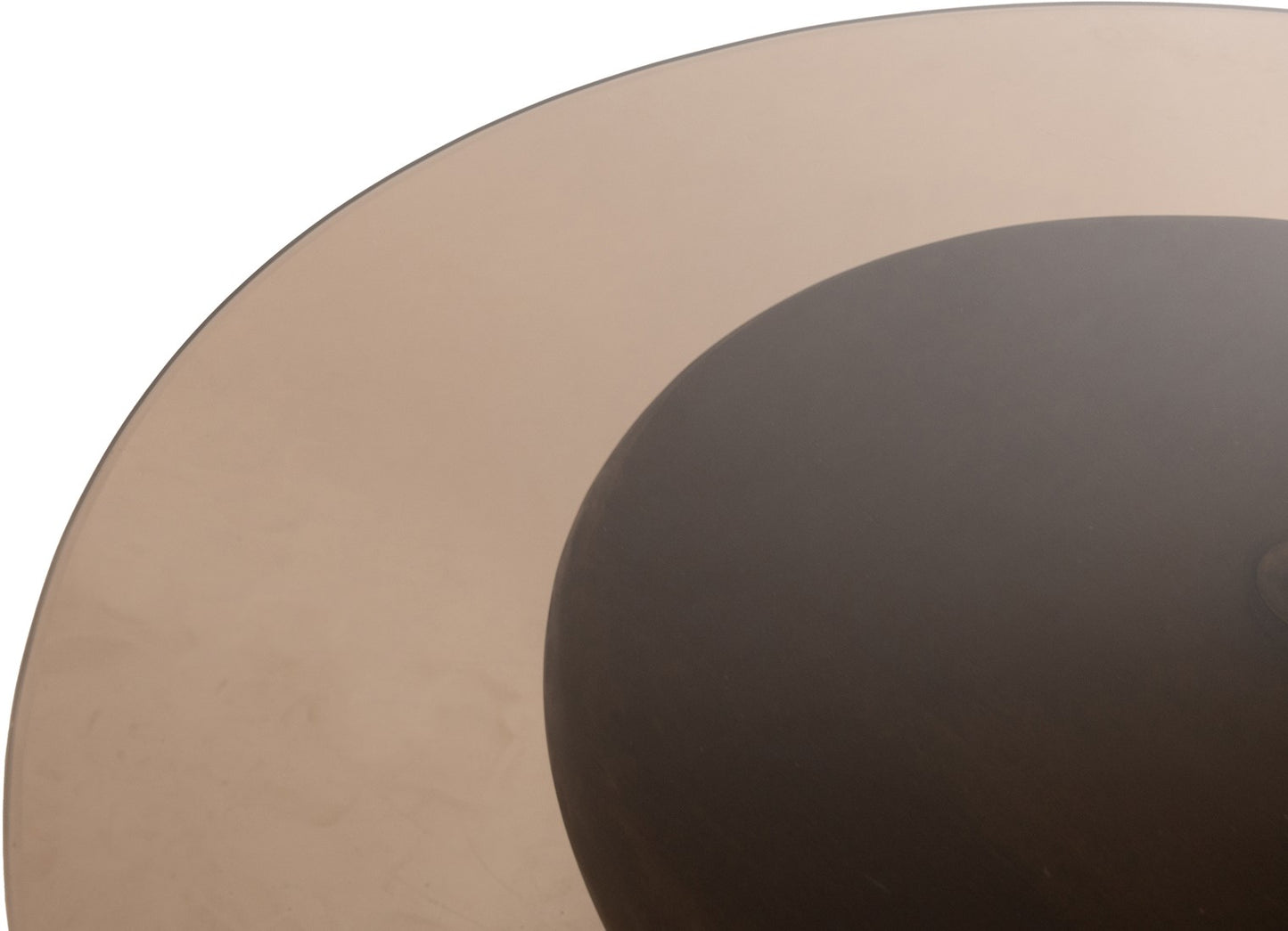 Bijzettafel Yves Ø57 – Walnoot Look & Glas