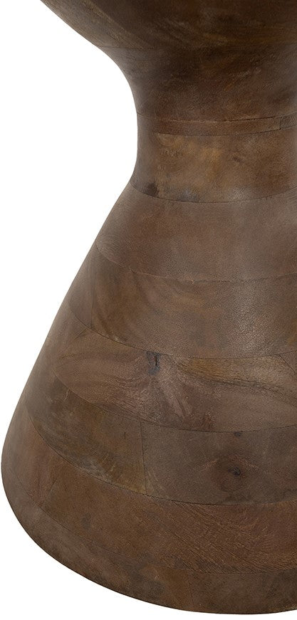 Bijzettafel Yves Ø57 – Walnoot Look & Glas