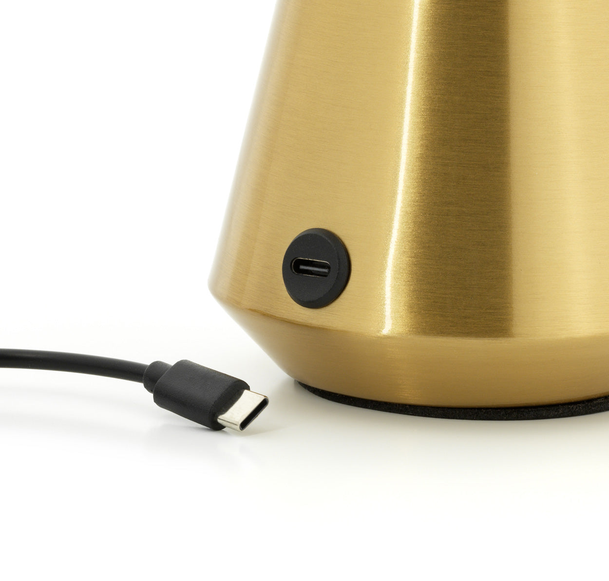 Draadloze LED Tafellamp Messing – Stijlvol Licht