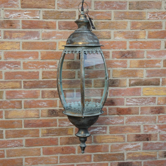 Hanglamp Tiemen antiek | Klassieke hanglamp met glas