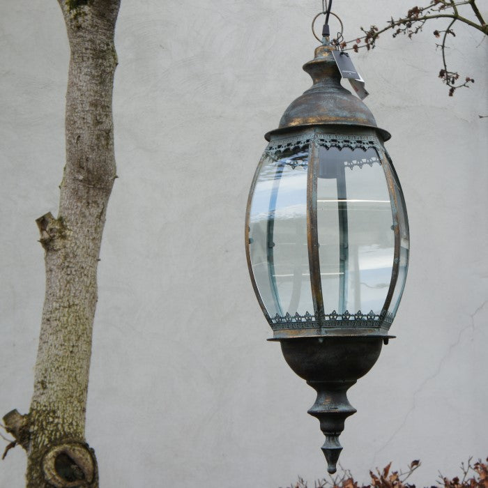 Hanglamp Tiemen antiek | Klassieke hanglamp met glas