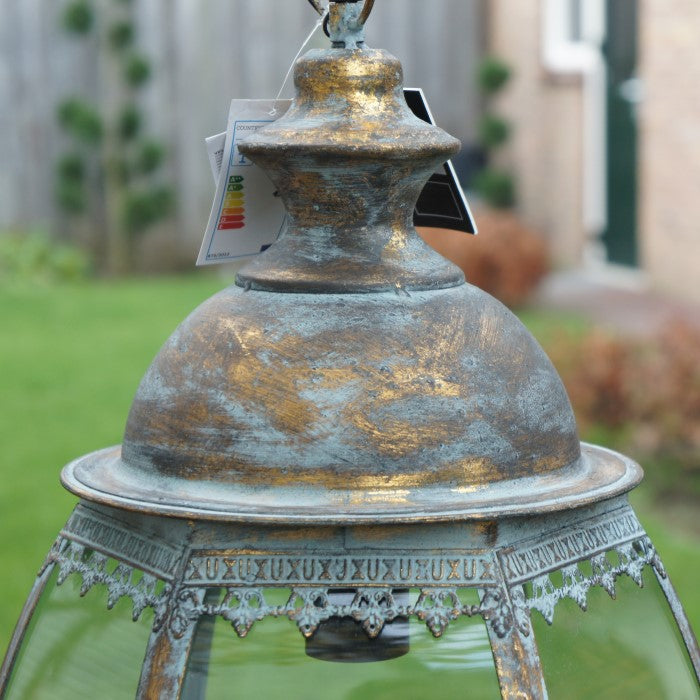 Hanglamp Tiemen antiek | Klassieke hanglamp met glas