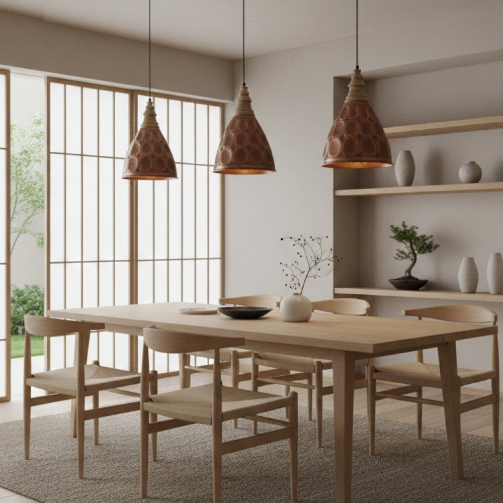 PTMD Danish Print Hanglamp Ø33 cm – Koper