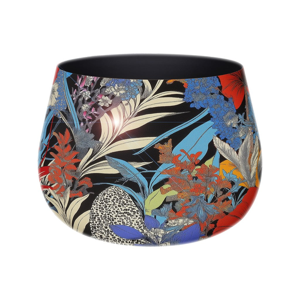 Floral vazen & planter set Blue van 3 by Mooss – geëmailleerd metaal