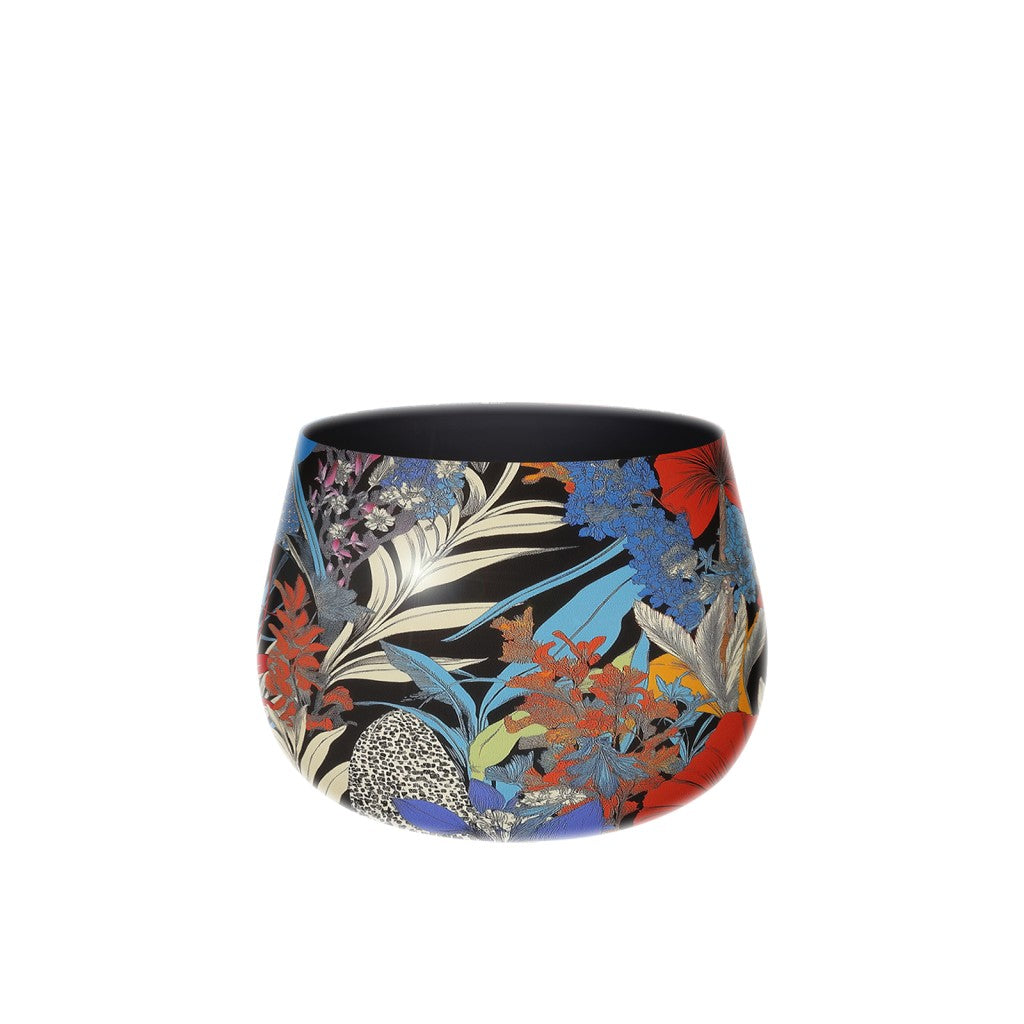 Floral vazen & planter set Blue van 3 by Mooss – geëmailleerd metaal