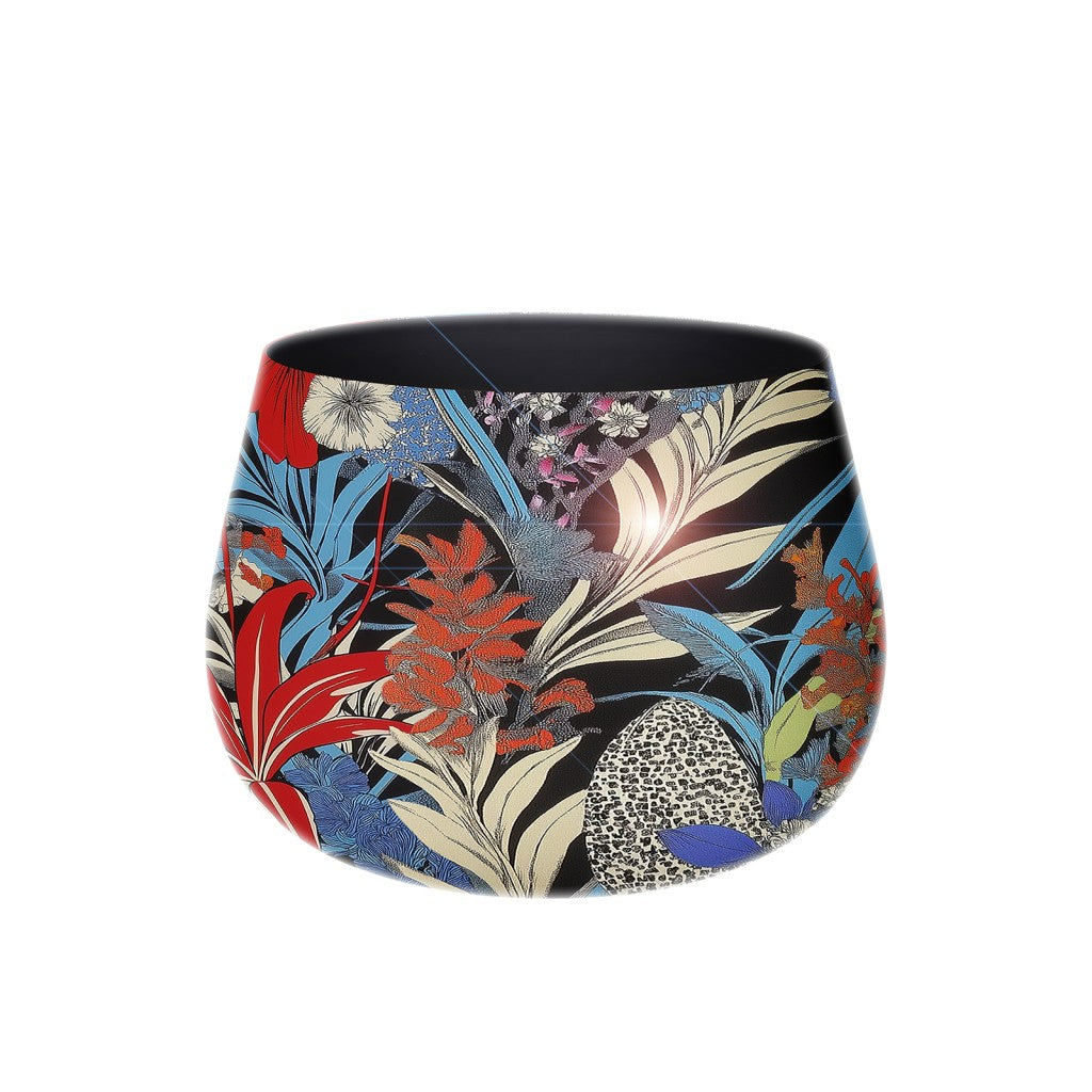 Floral vazen & planter set Blue van 3 by Mooss – geëmailleerd metaal