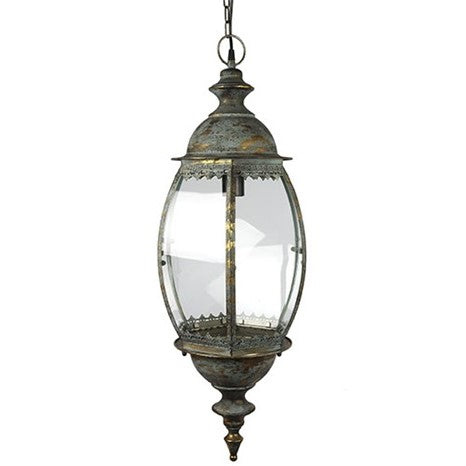 Hanglamp Tiemen antiek | Klassieke hanglamp met glas