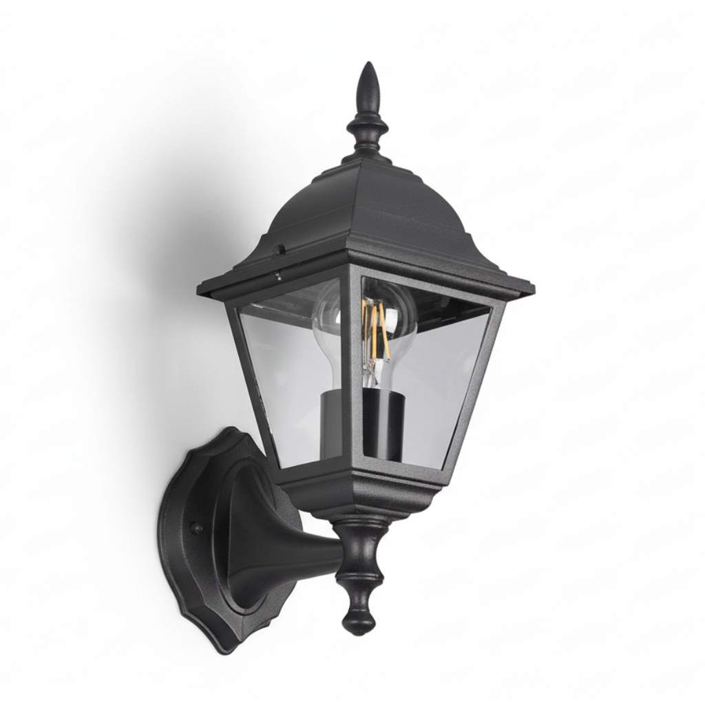 Klassieke zwarte Aluminium LED buitenlamp Alicia