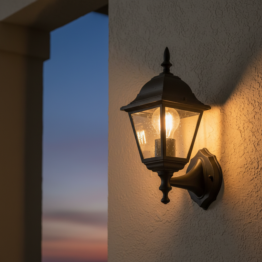 Klassieke zwarte Aluminium LED buitenlamp Alicia