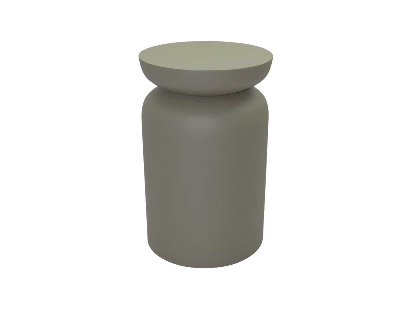 Olijfgroene matte bijzettafel kruk van By Moos met een minimalistisch en tijdloos design.