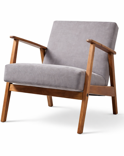 Grijze retro fauteuil by Mooss | Jaren ’60 design