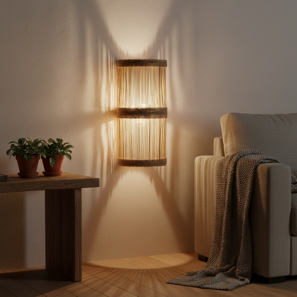 Jalal Zeegras Wandlampenkap | Natuurlijk & Sfeervol Licht - CustomAI setting