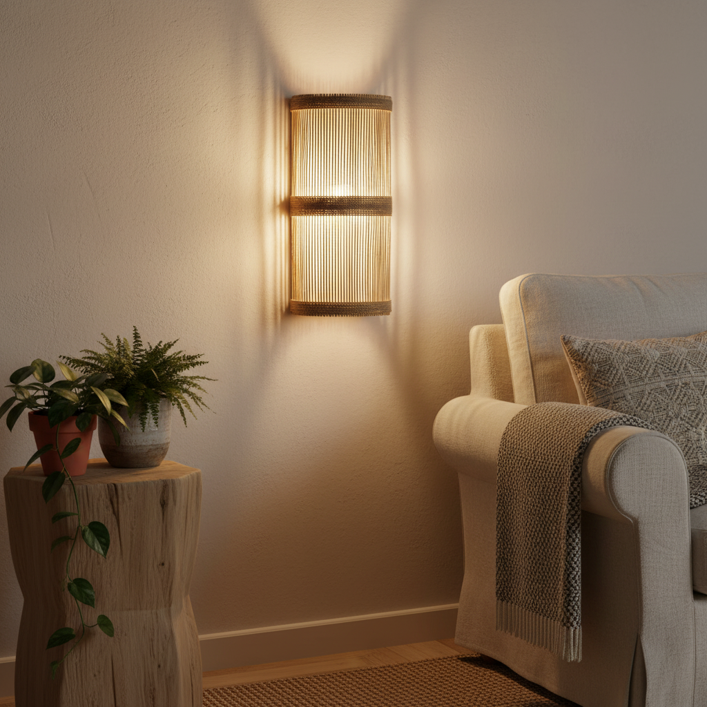 Jalal Zeegras Wandlampenkap | Natuurlijk & Sfeervol Licht - CustomAI setting