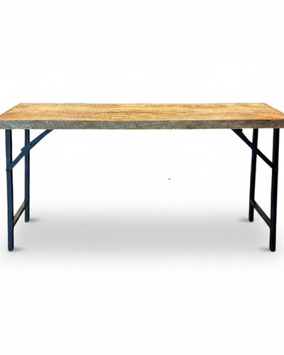 Opklapbare wandtafel van mangohout en metaal – by Mooss