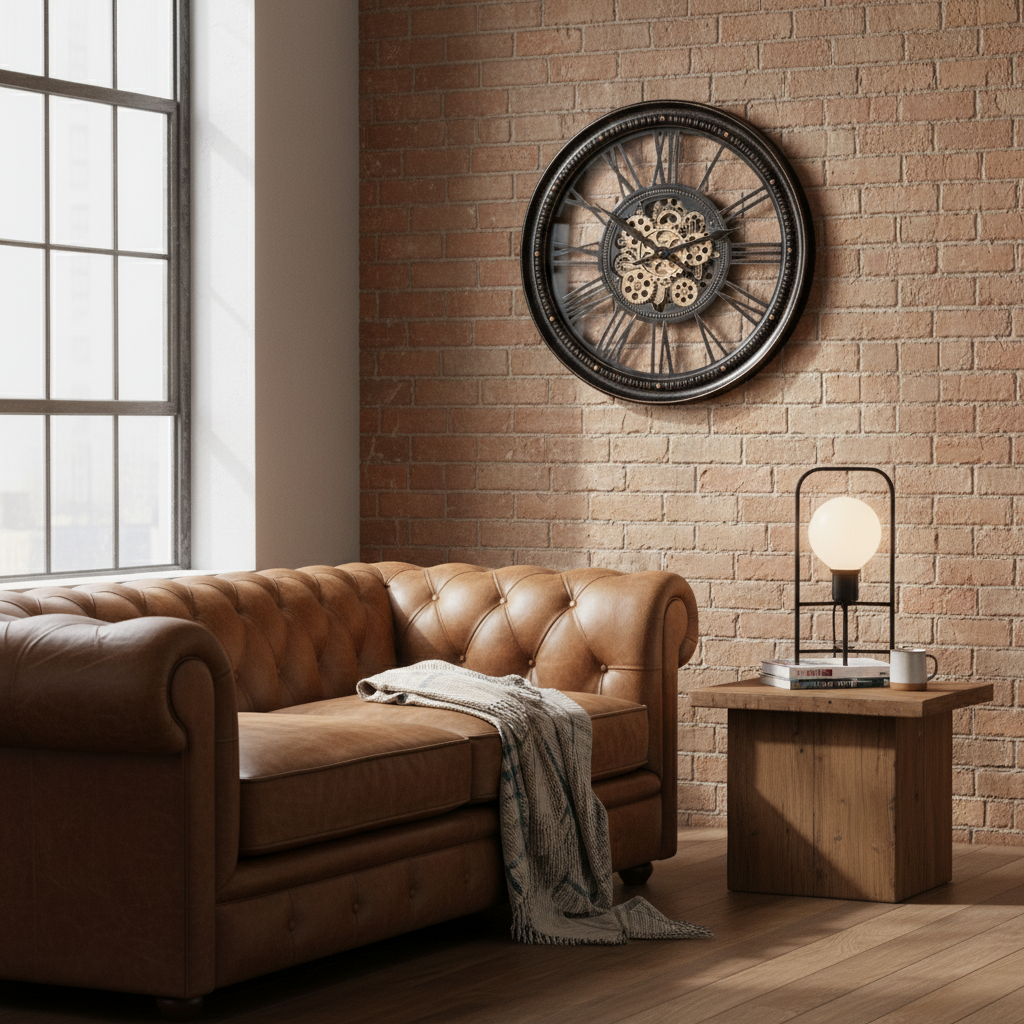Radarklok Zwart Metaal – Stoere blikvanger met bewegende tandwielen - CustomAI setting