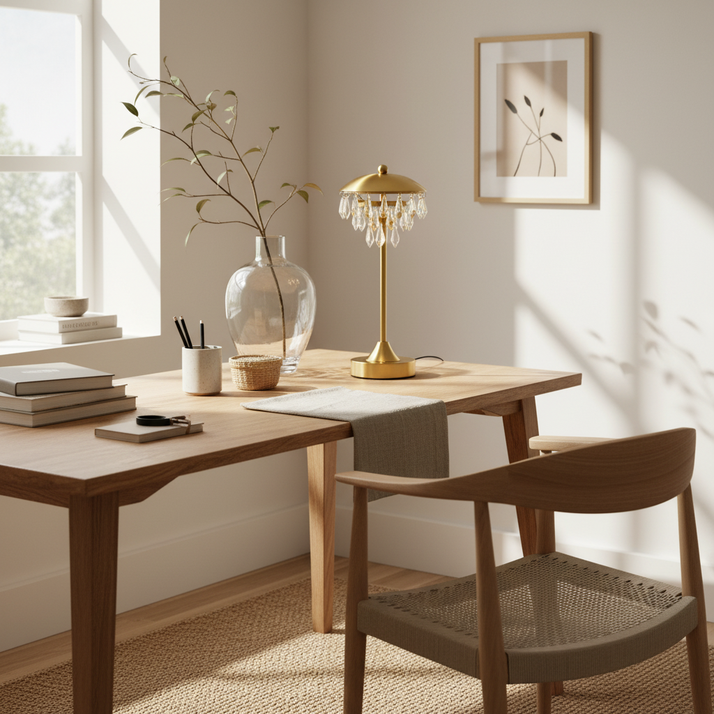 De Chandelette LED-tafellamp - Japandi setting