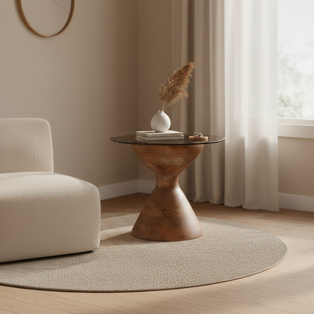 rimisa bijzettafel yves 57 walnoot look glas sfeer 03