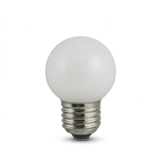 Professionele hero-foto van de Rimisa G45 kogel prikkabel lamp met E27 fitting en een melkwitte polycarbonaat kap op een witte achtergrond.
