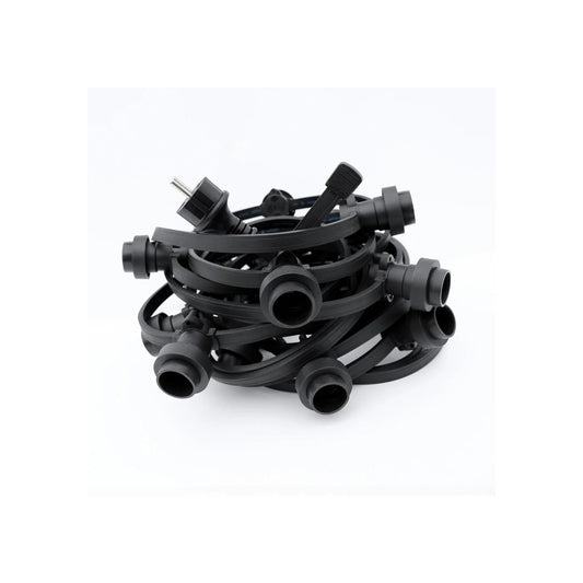 Zwarte Rubberen Prikkabel 20 Meter: Warme Gloed voor Buiten