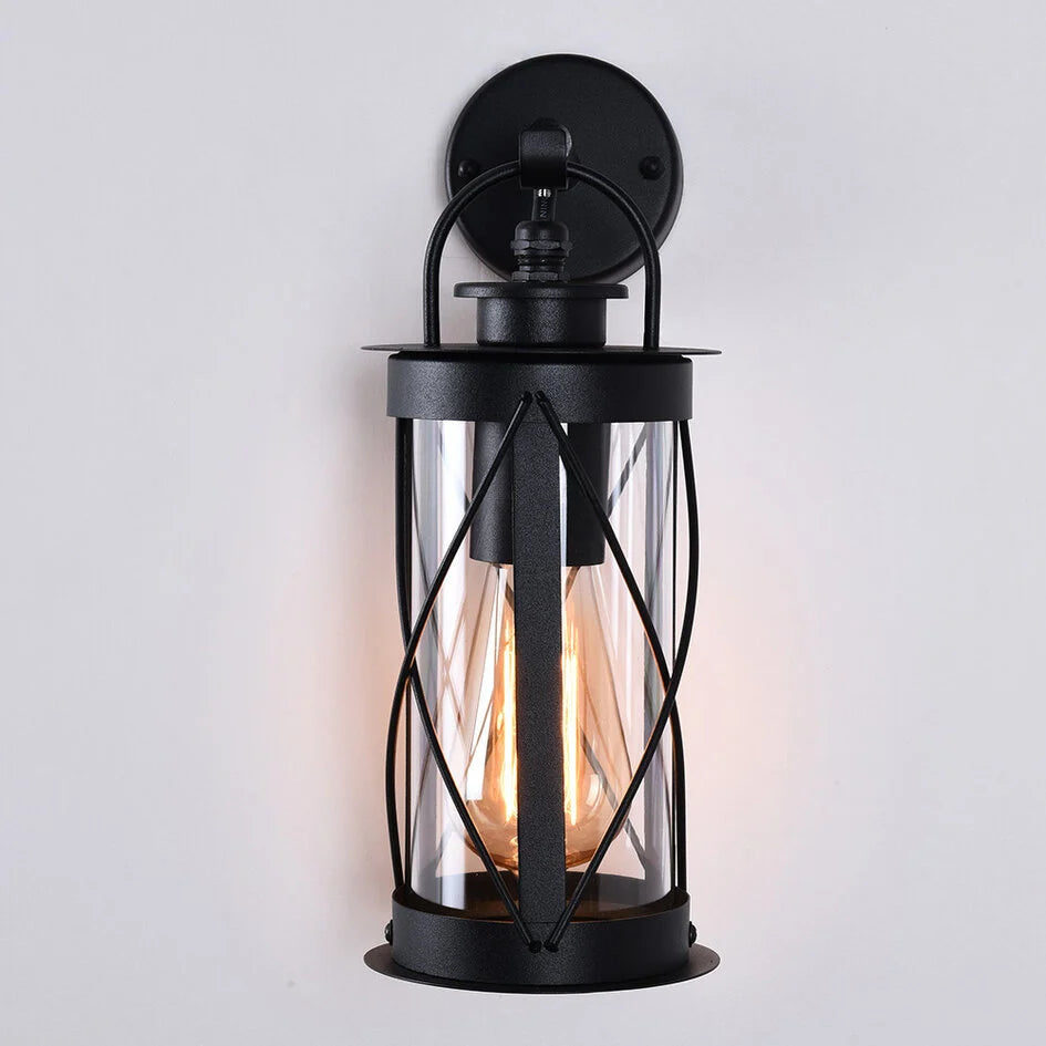 Boris Industriële Buitenlamp - Zwart RVS Wandlamp - E27 - IP44
