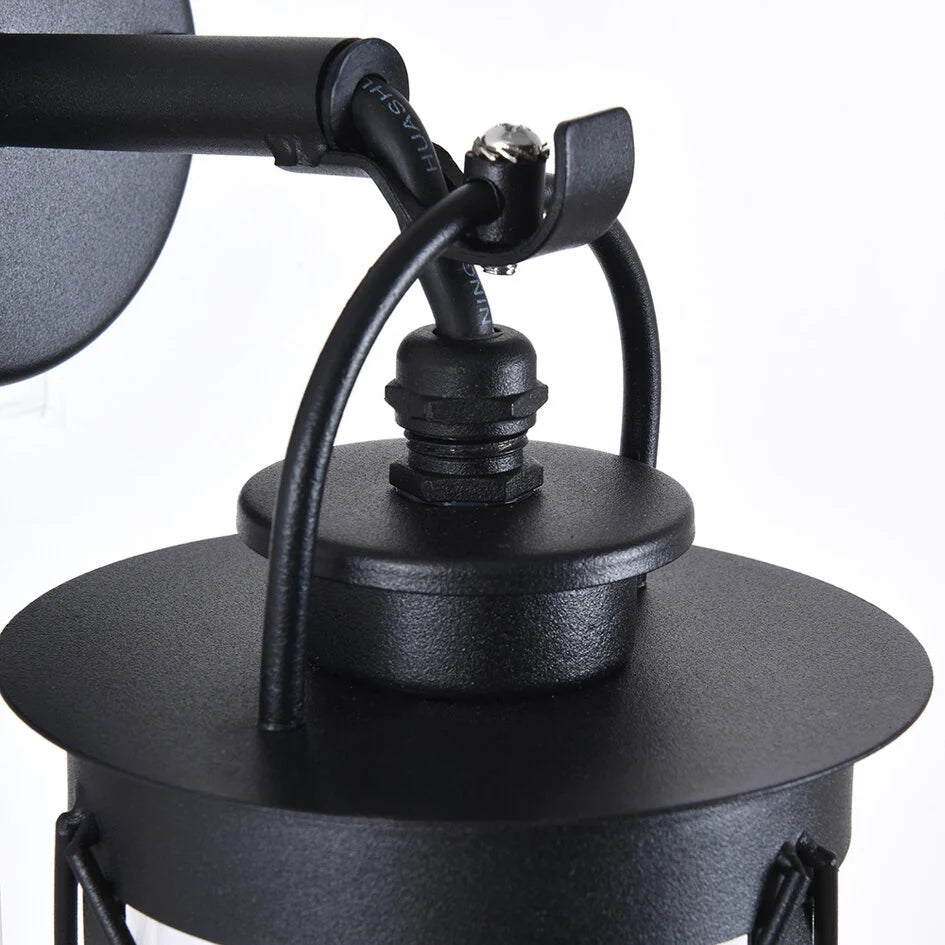 Boris Industriële Buitenlamp - Zwart RVS Wandlamp - E27 - IP44