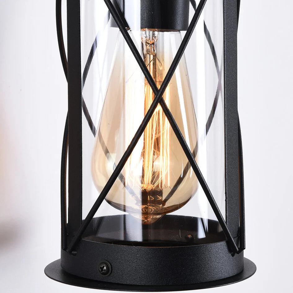 Boris Industriële Buitenlamp - Zwart RVS Wandlamp - E27 - IP44