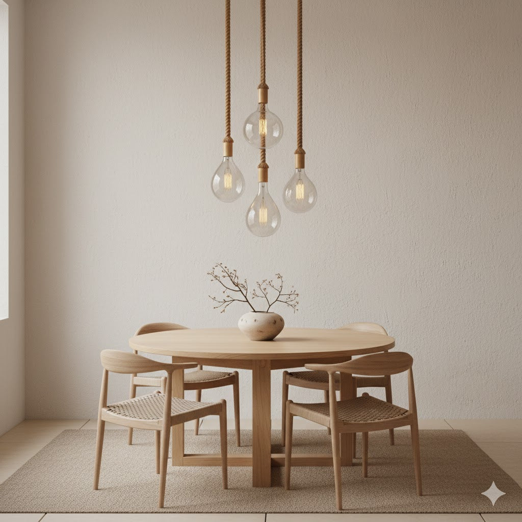 Rustieke touwlamp pendellamp Leonardo 115 – natuurlijke sfeerverlichting