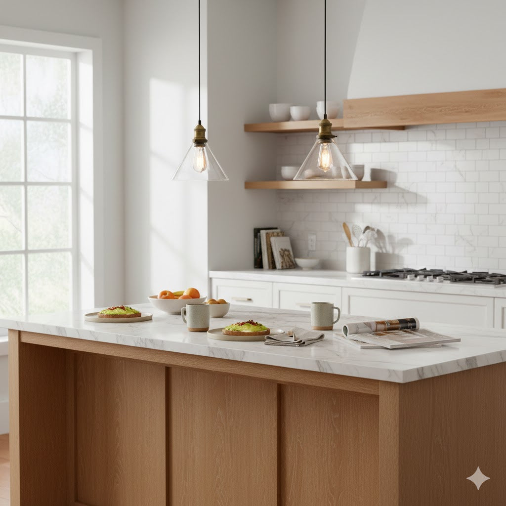 Hanglamp Valentino brons zwart met glas Ø24 cm