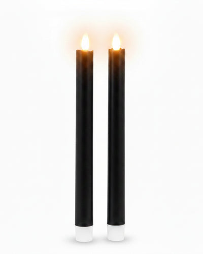 LED dinerkaarsen - Set van 2 - Zwart